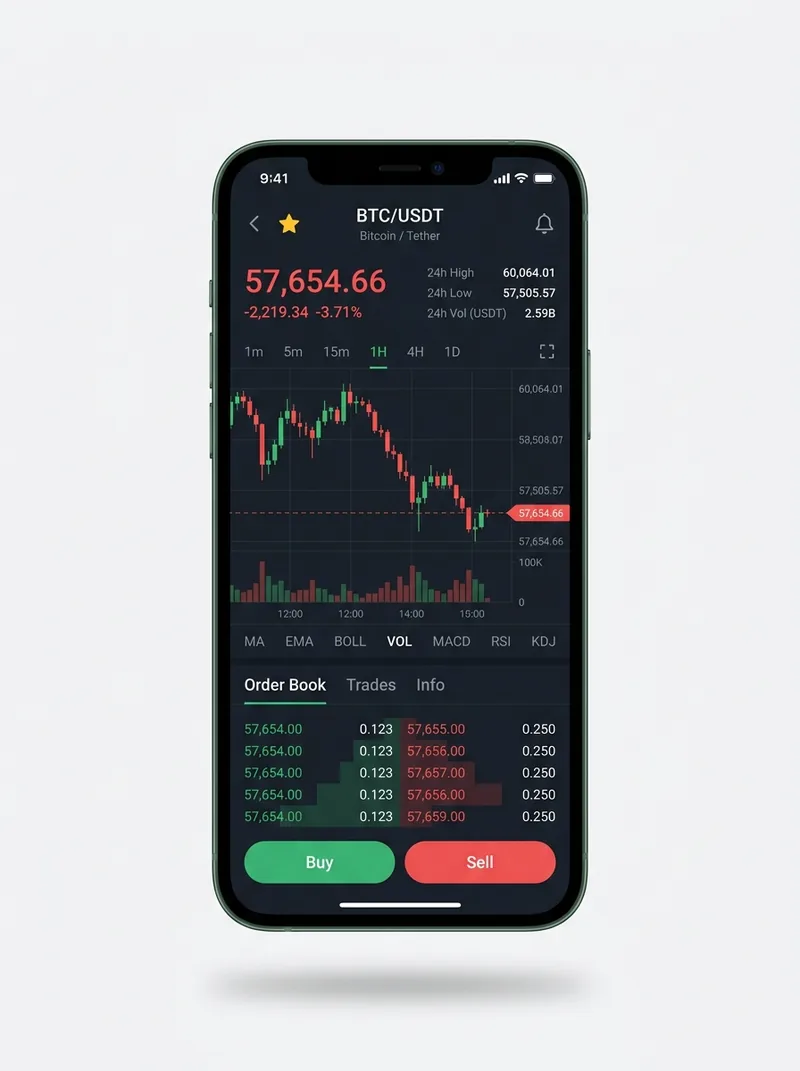 The same portfolio view on a phone screen The same portfolio view on a phone screen